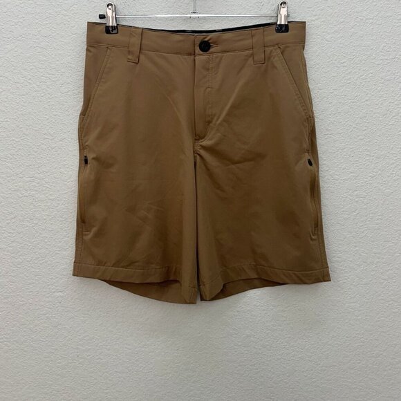 Orvis Khaki Lightweight Tech Performance Shorts w Pockets Mens size 30 - Picture 1 of 5